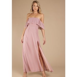 NWT Tobi Into You Ruffle Top Mauve Maxi Dress